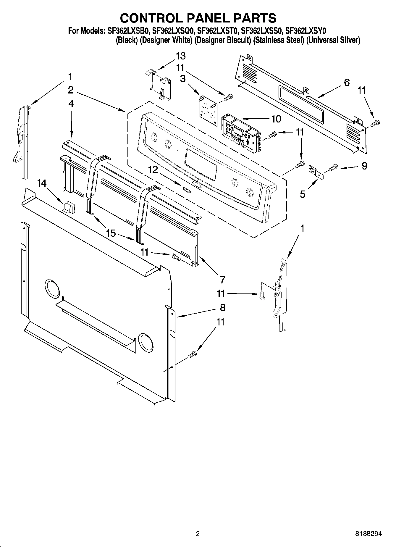 02 - CONTROL PANEL PARTS