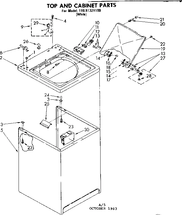 TOP AND CABINET PARTS
