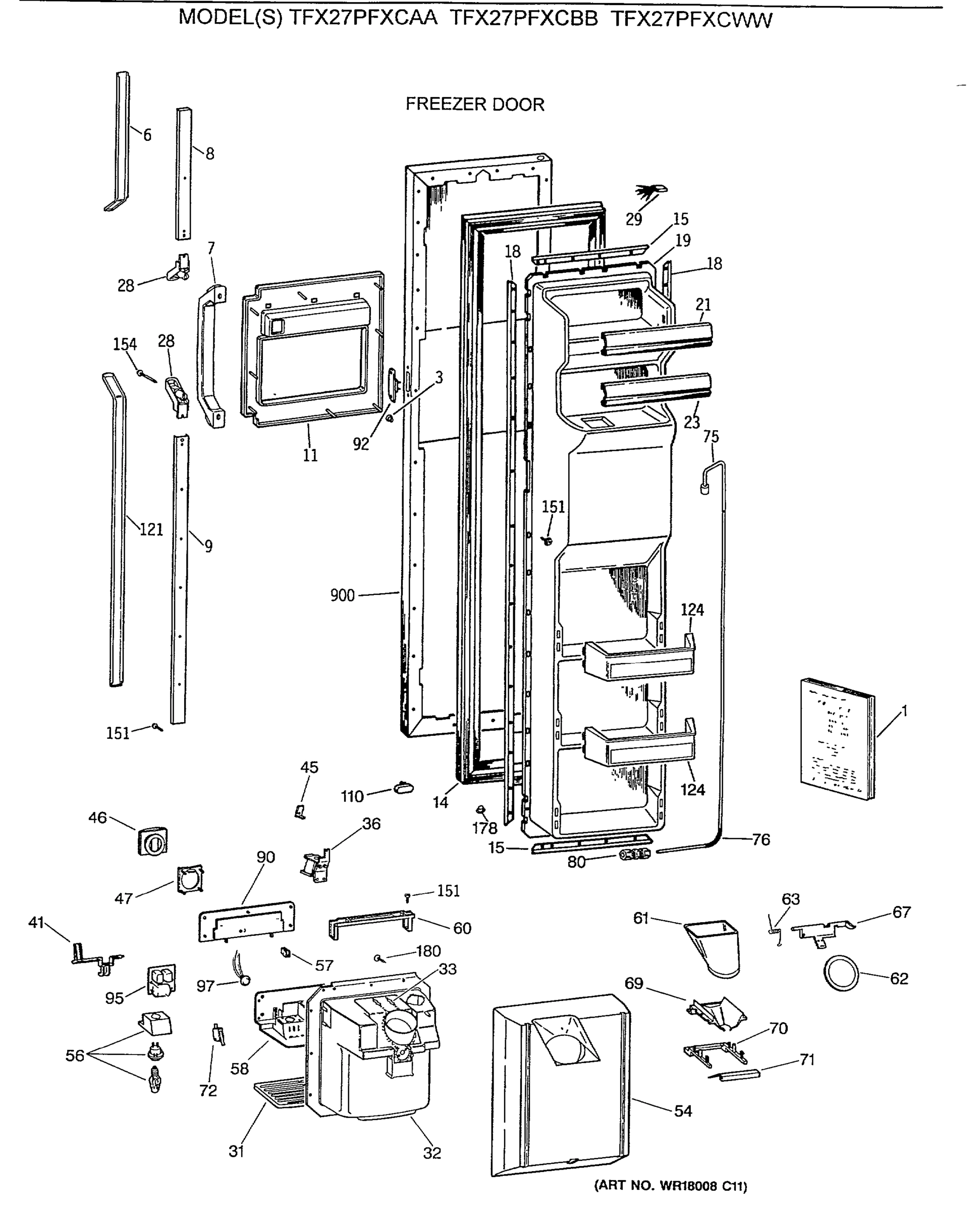 FREEZER DOOR
