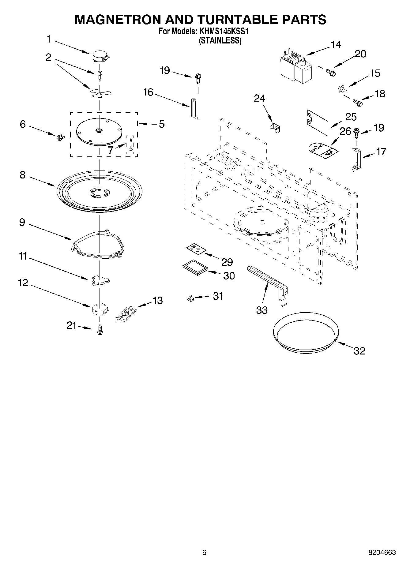 05 - MAGNETRON AND TURNTABLE PARTS