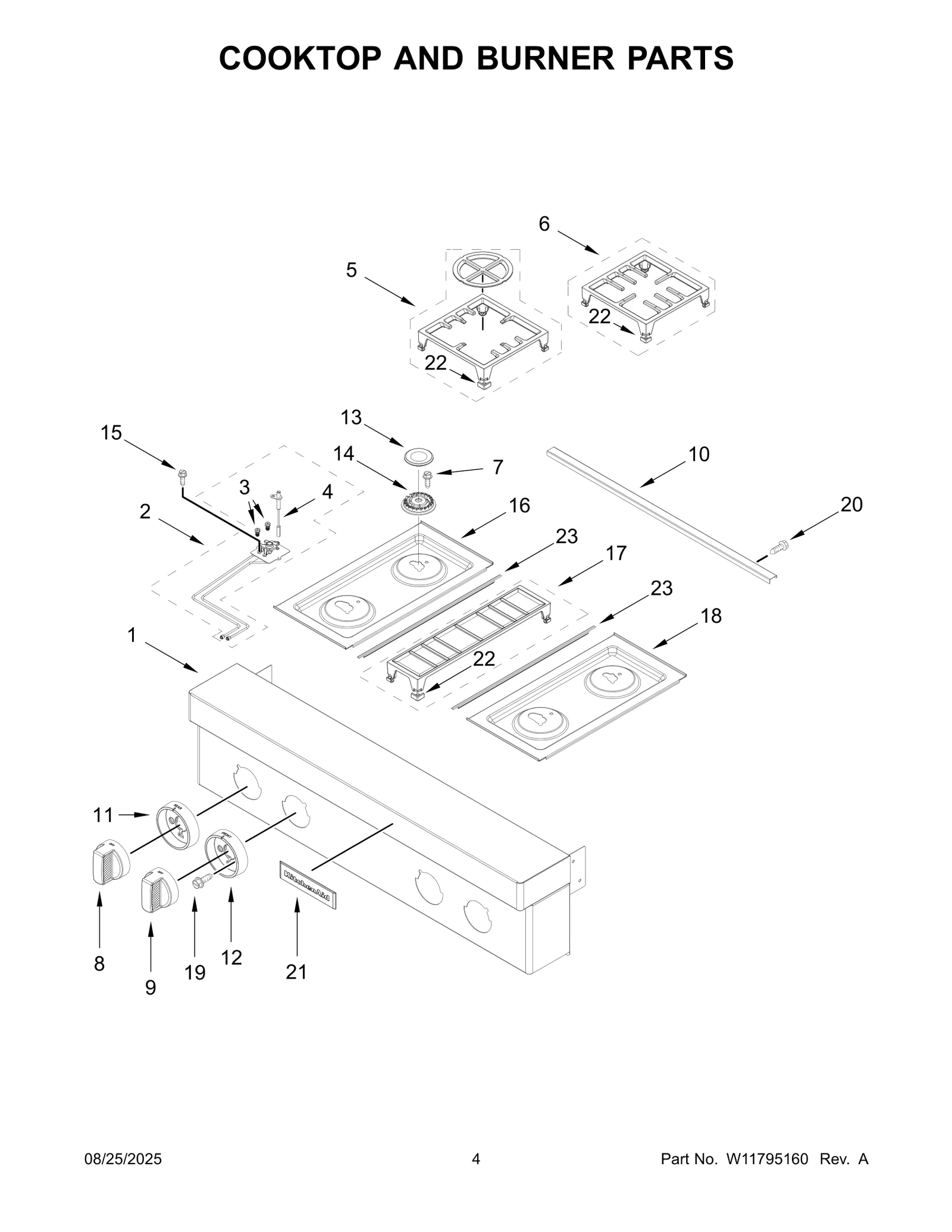 COOKTOP AND BURNER PARTS