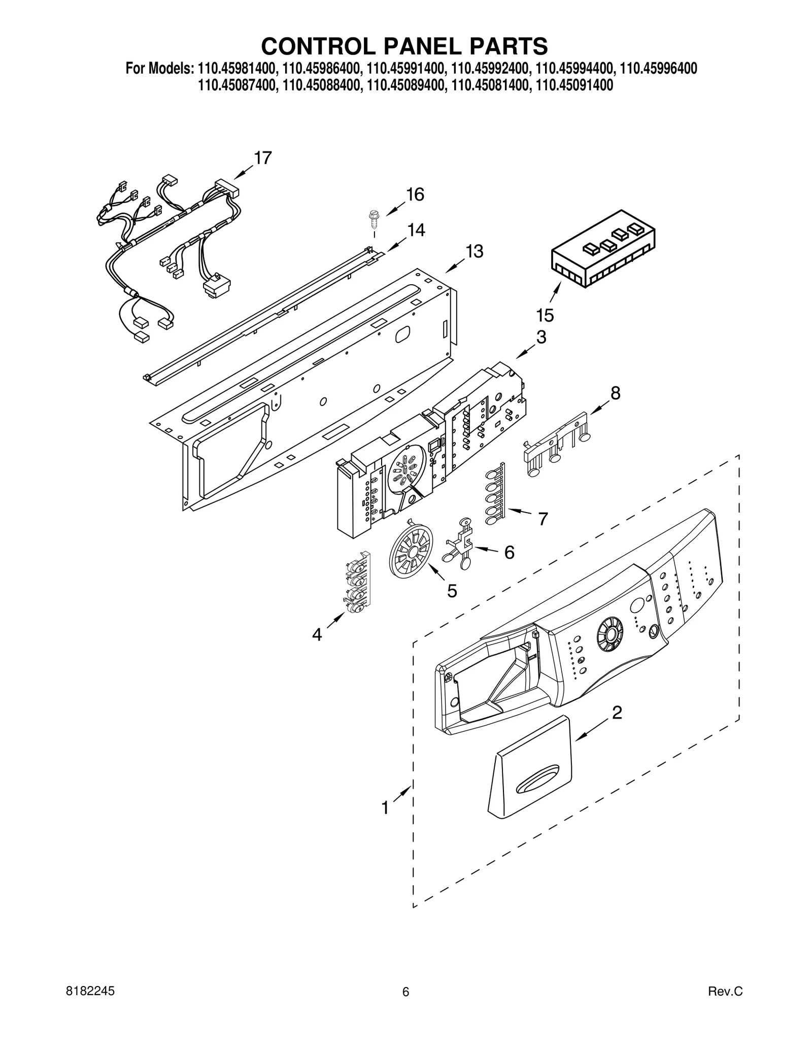 CONTROL PANEL PARTS