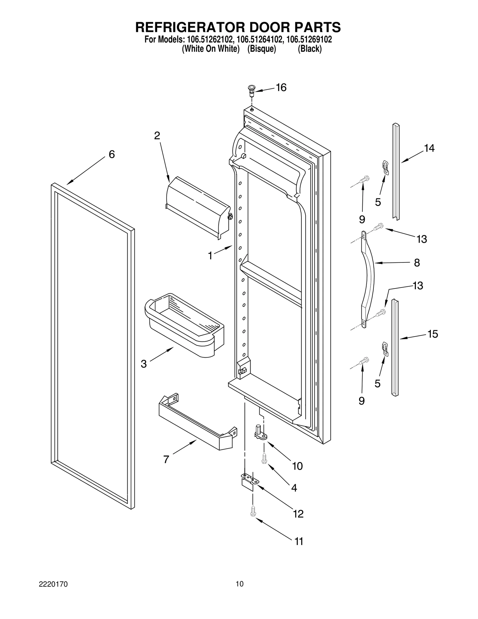REFRIGERATOR DOOR PARTS