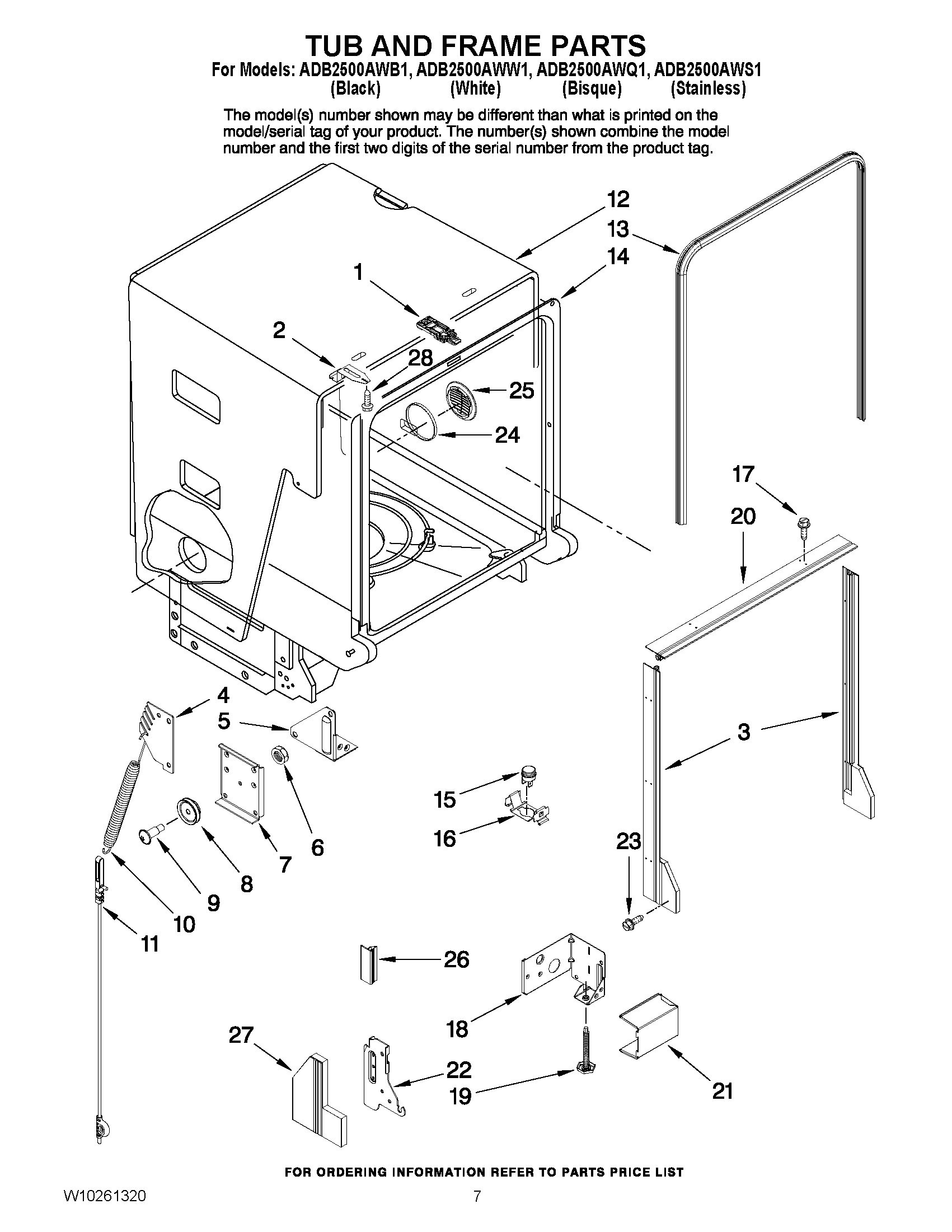 07 - TUB AND FRAME PARTS