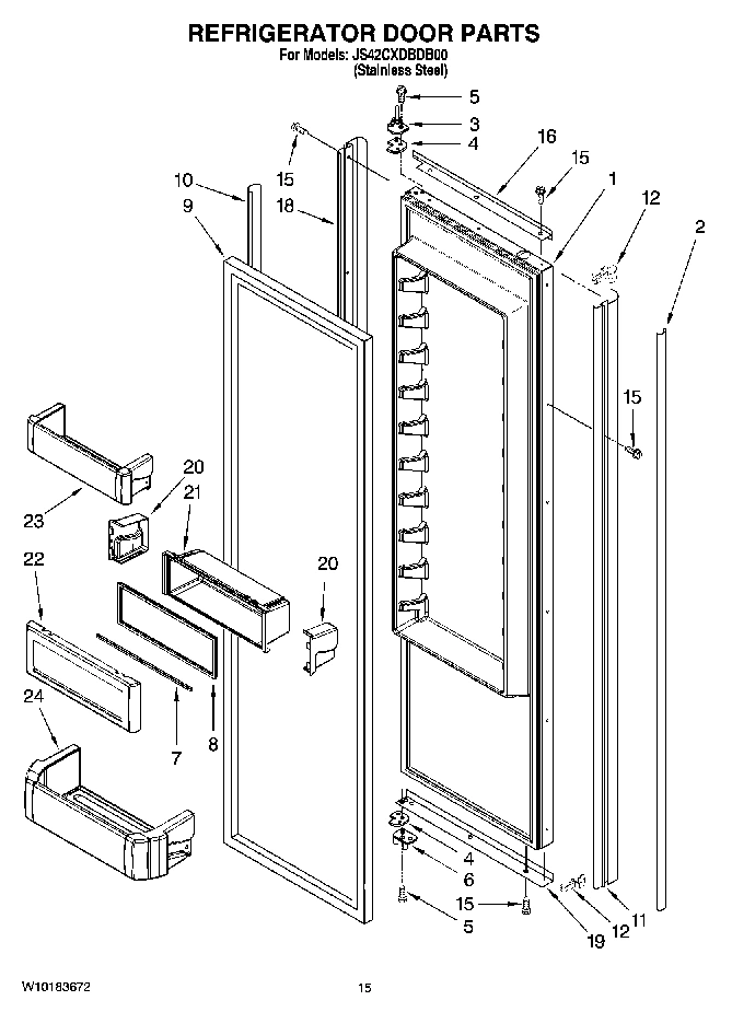10 - REFRIGERATOR DOOR PARTS