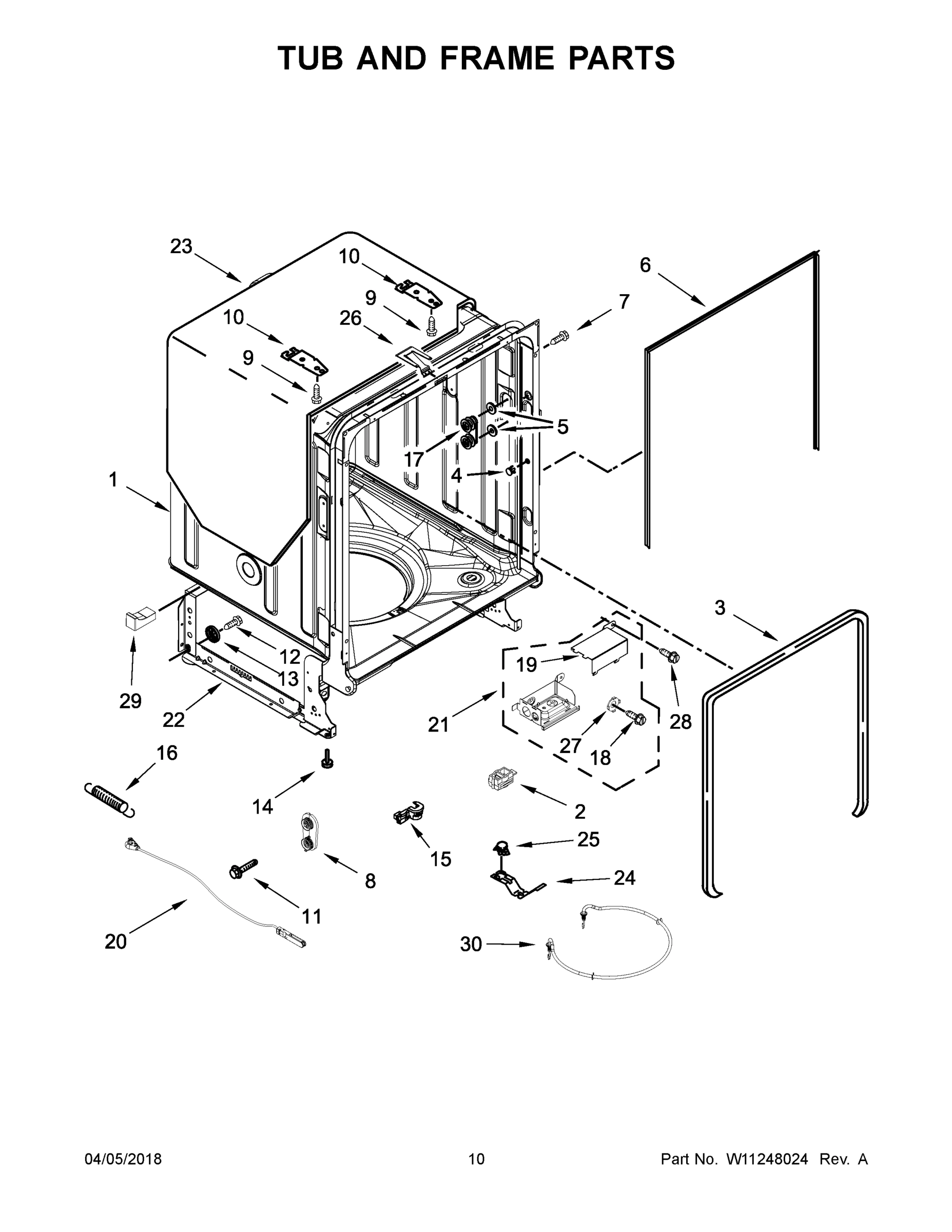 06 - TUB AND FRAME PARTS