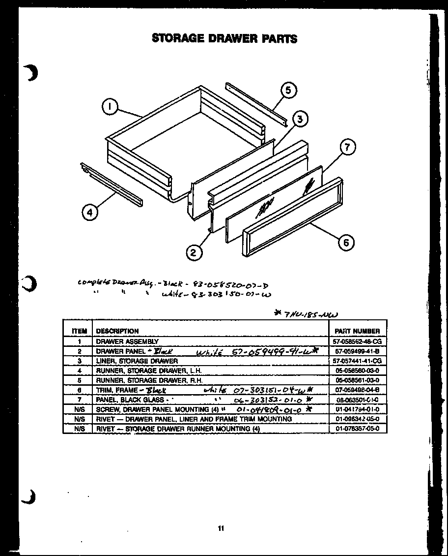 09 - STORAGE DRAWER PARTS