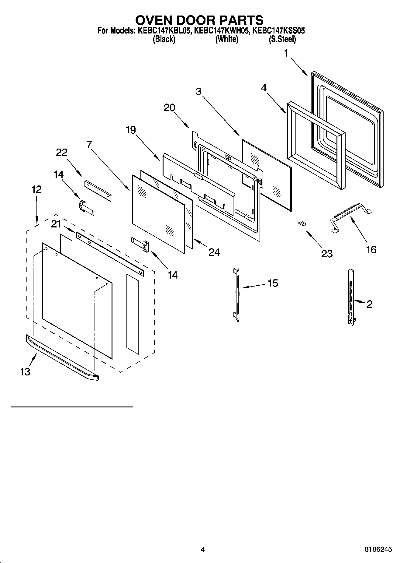 03 - OVEN DOOR PARTS