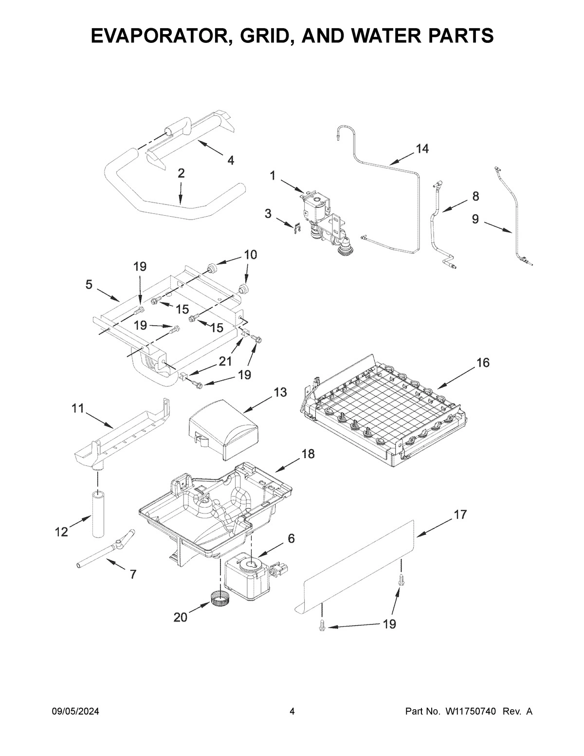 03 - EVAPORATOR, GRID, AND WATER PARTS