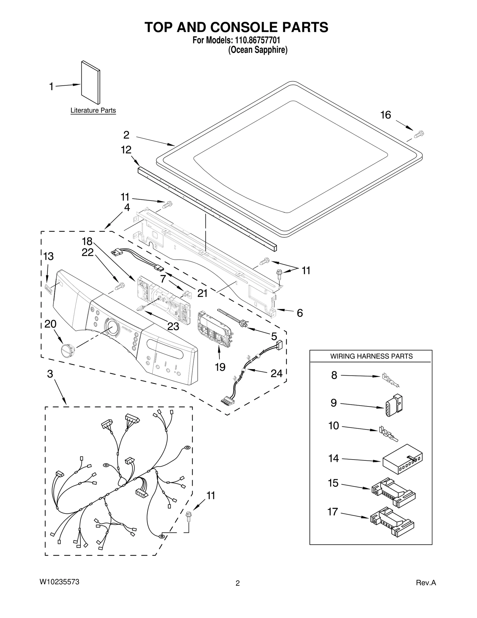 TOP AND CONSOLE PARTS