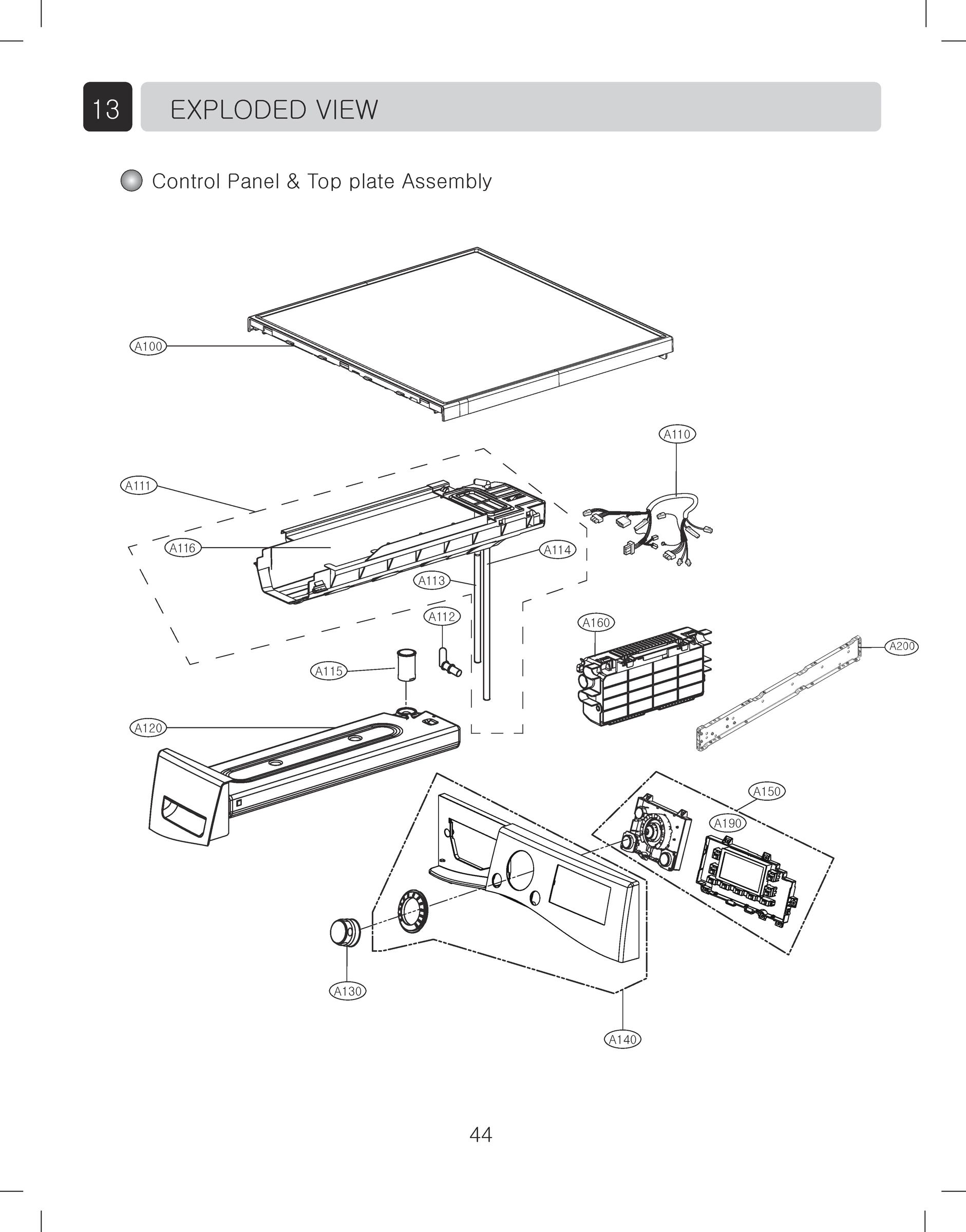 CONTROL PANEL & TOP PLATE ASSEMBLY