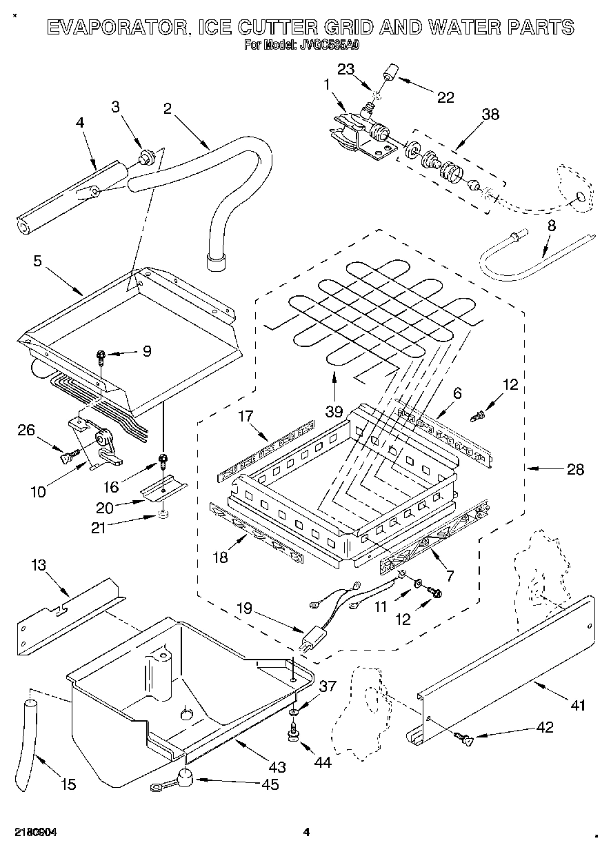 03 - EVAPORATOR, ICE CUTTER GRID AND WATER