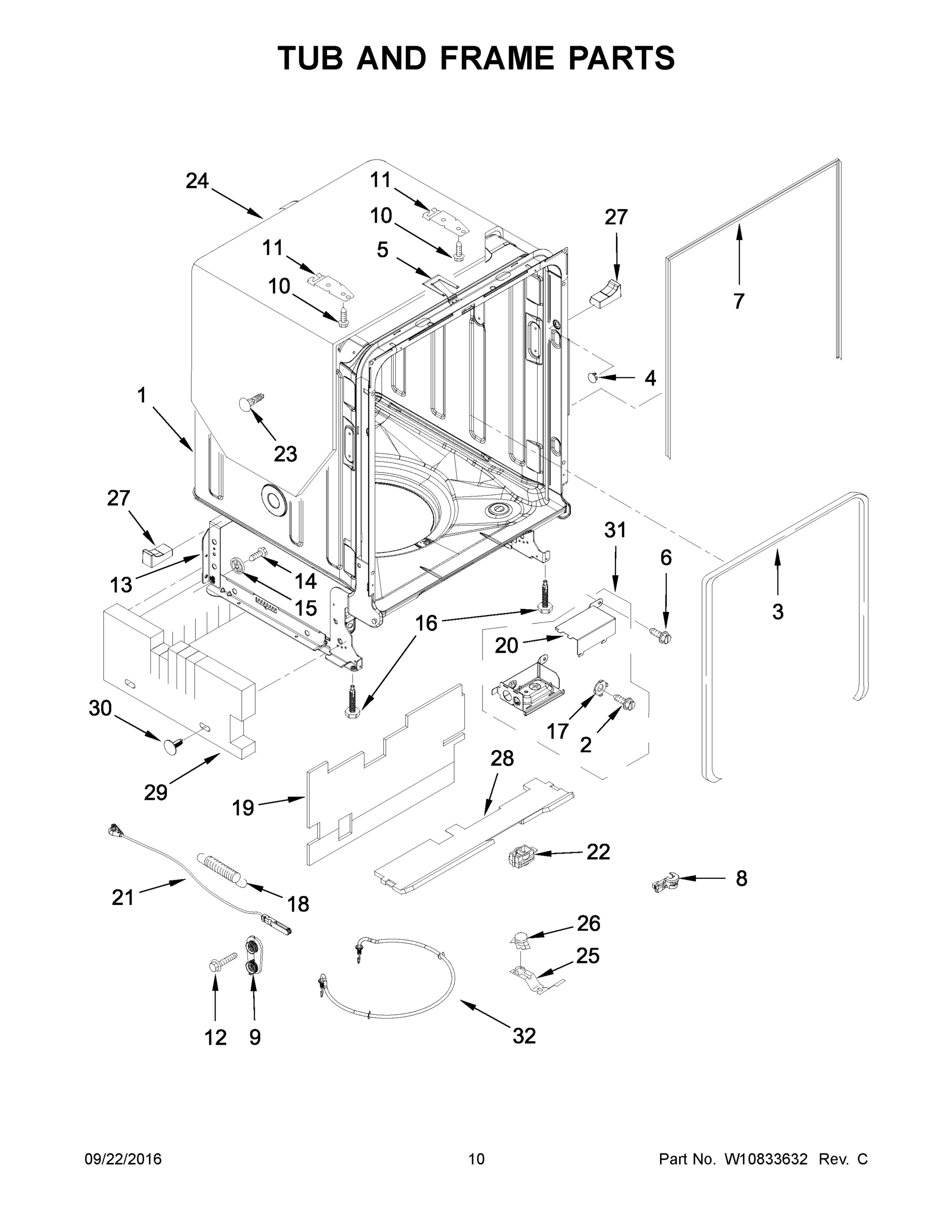 06 - TUB AND FRAME PARTS