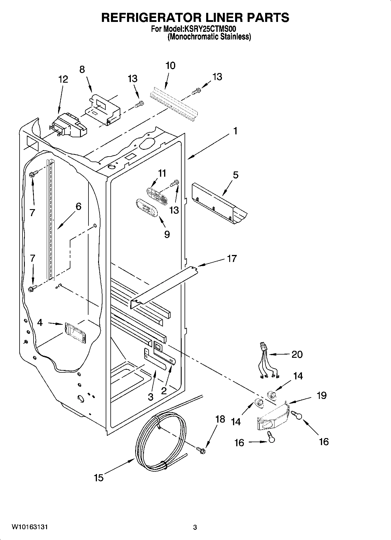 02 - REFRIGERATOR LINER PARTS