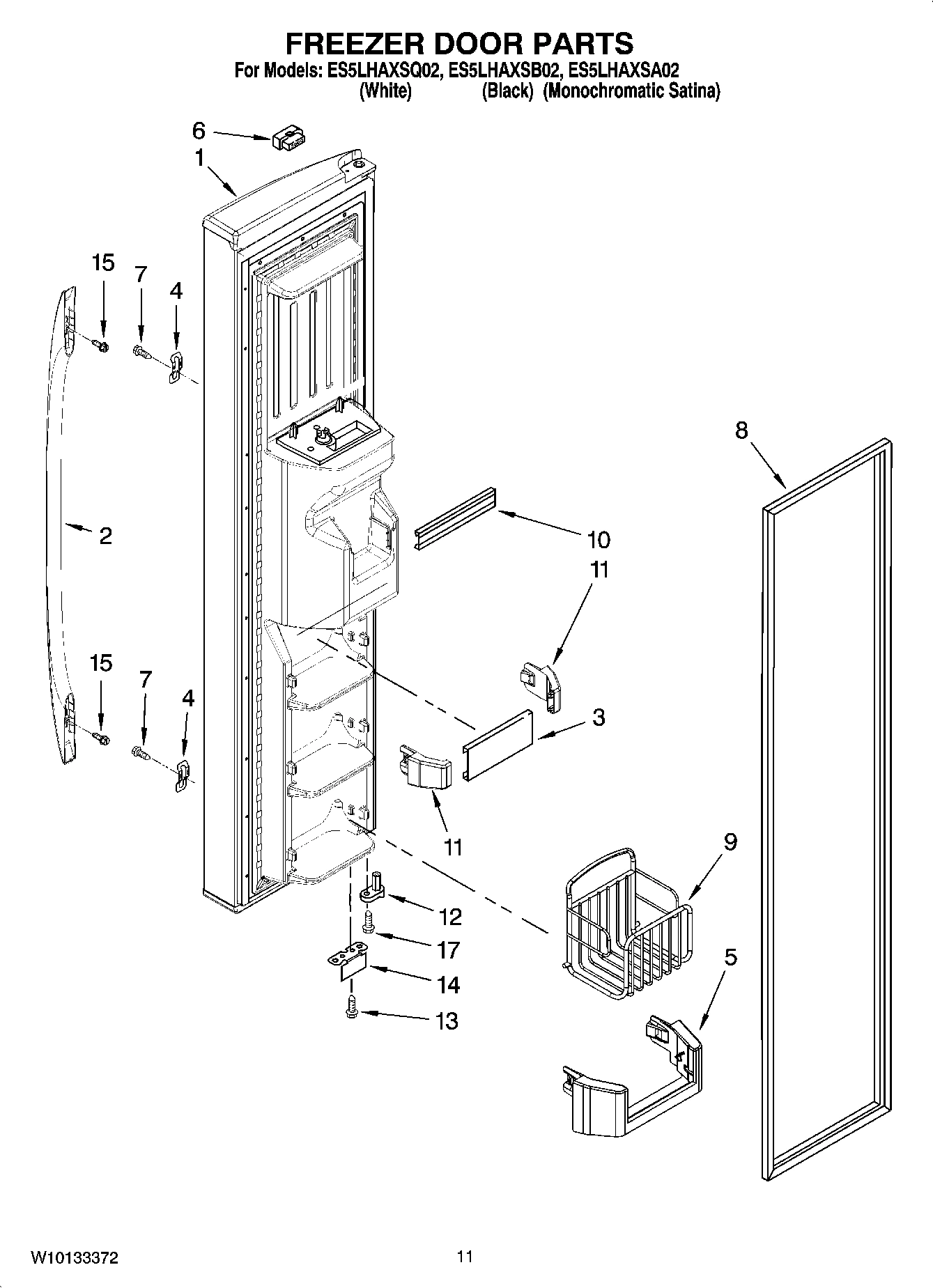 07 - FREEZER DOOR PARTS