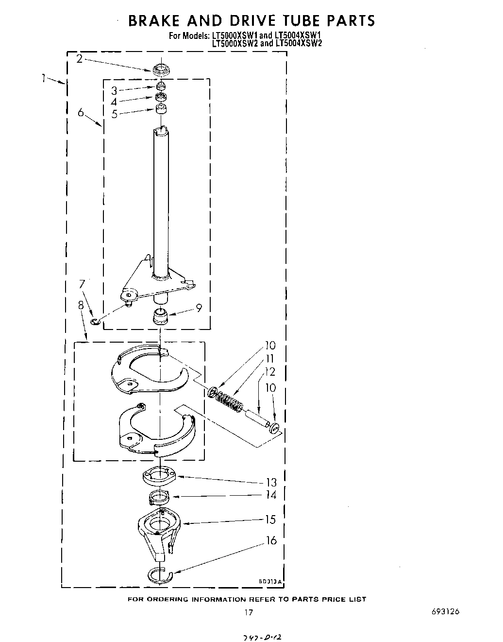 14 - BRAKE AND DRIVE TUBE