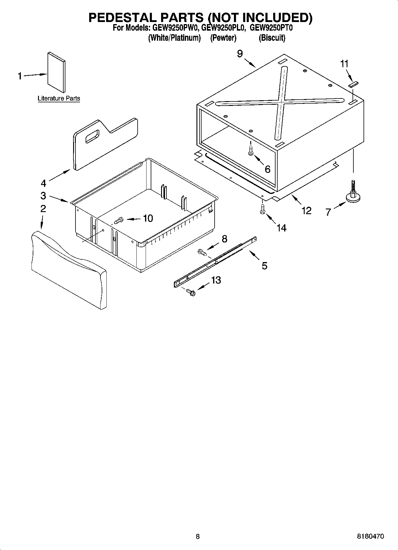 05 - PEDESTAL PARTS (NOT INCLUDED), OPTIONAL PARTS (NOT INCLUDED)