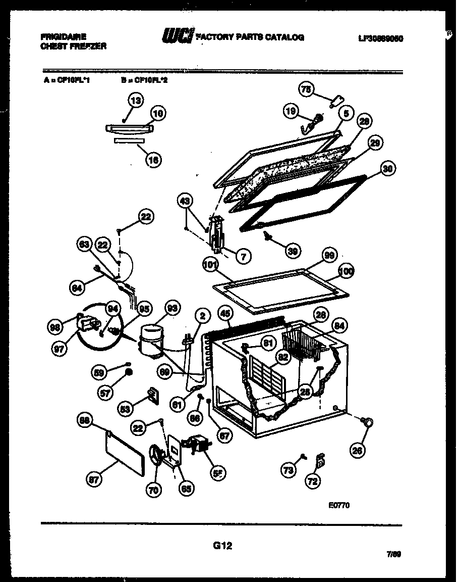 02 - CHEST FREEZER PARTS