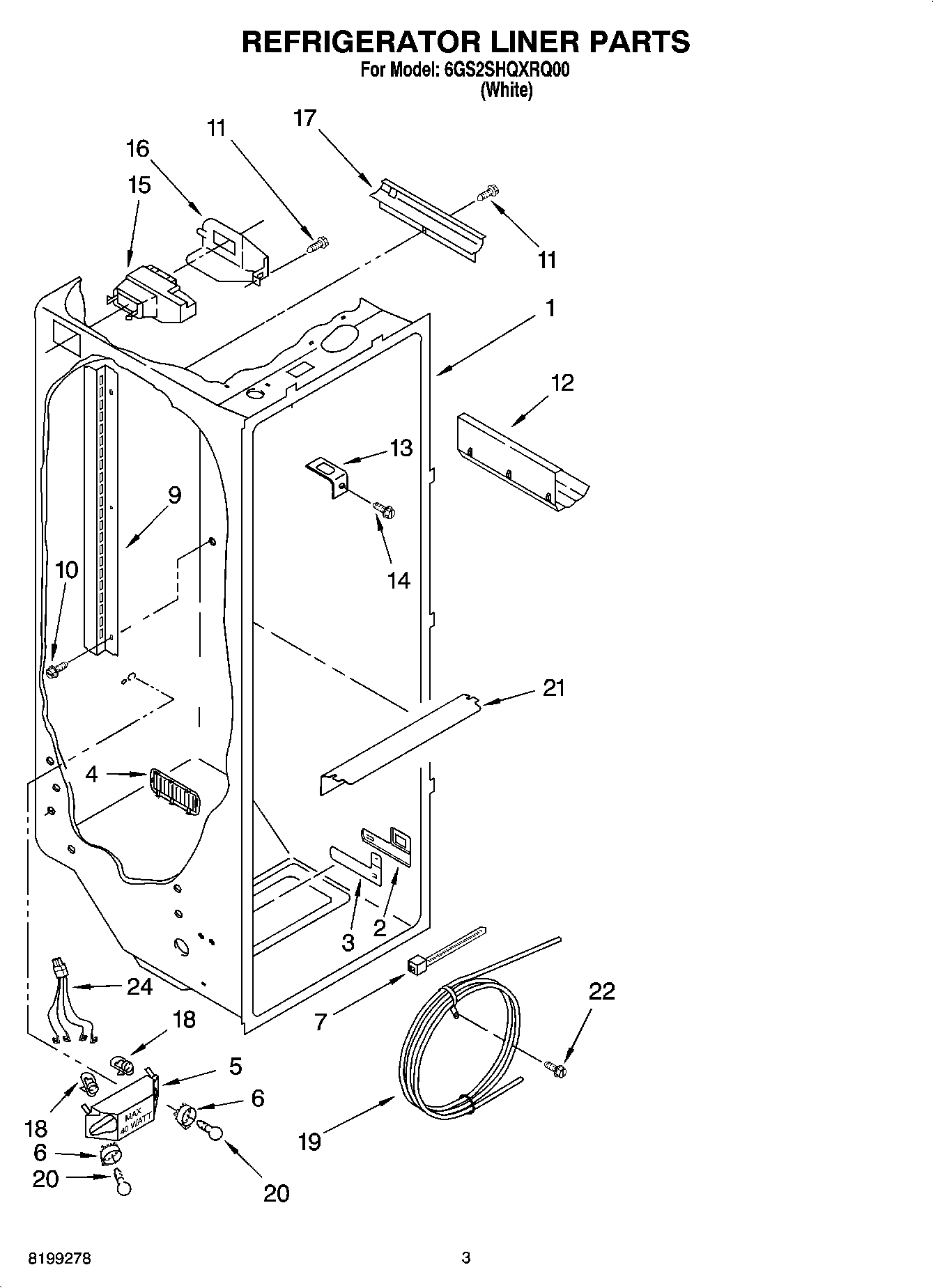 02 - REFRIGERATOR LINER PARTS