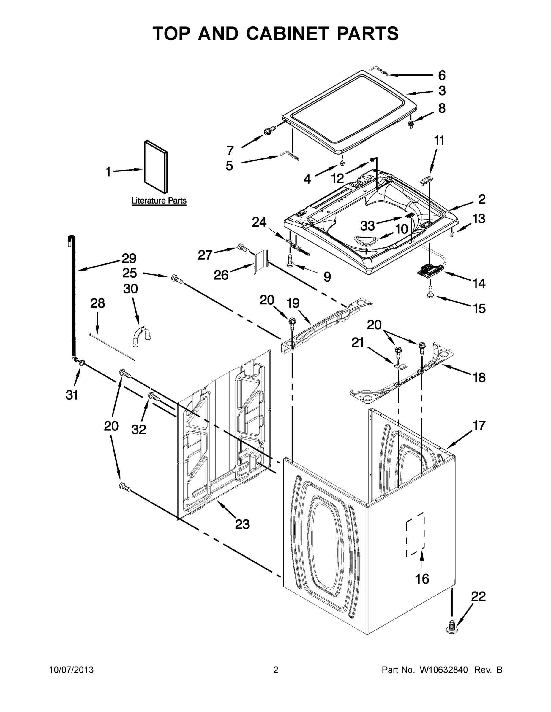 02 - TOP AND CABINET PARTS