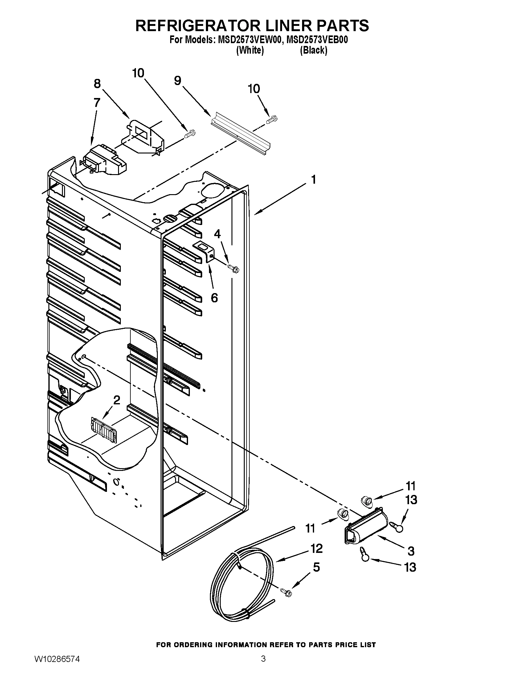 02 - REFRIGERATOR LINER PARTS