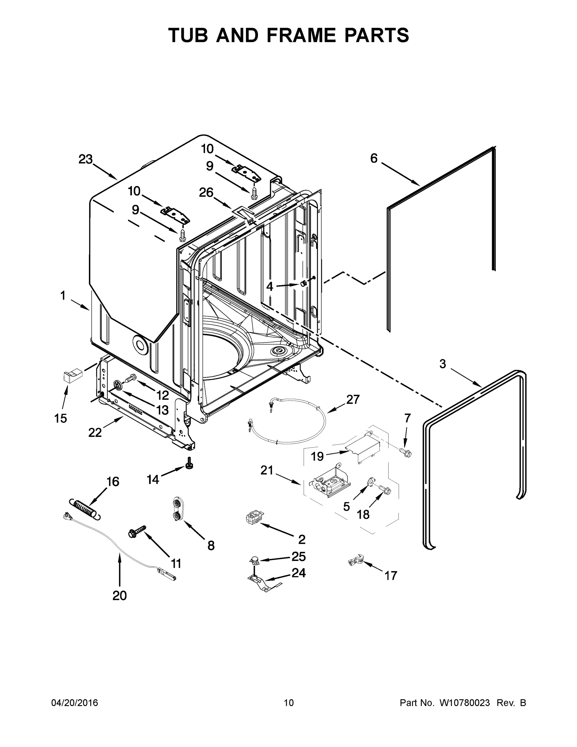 06 - TUB AND FRAME PARTS