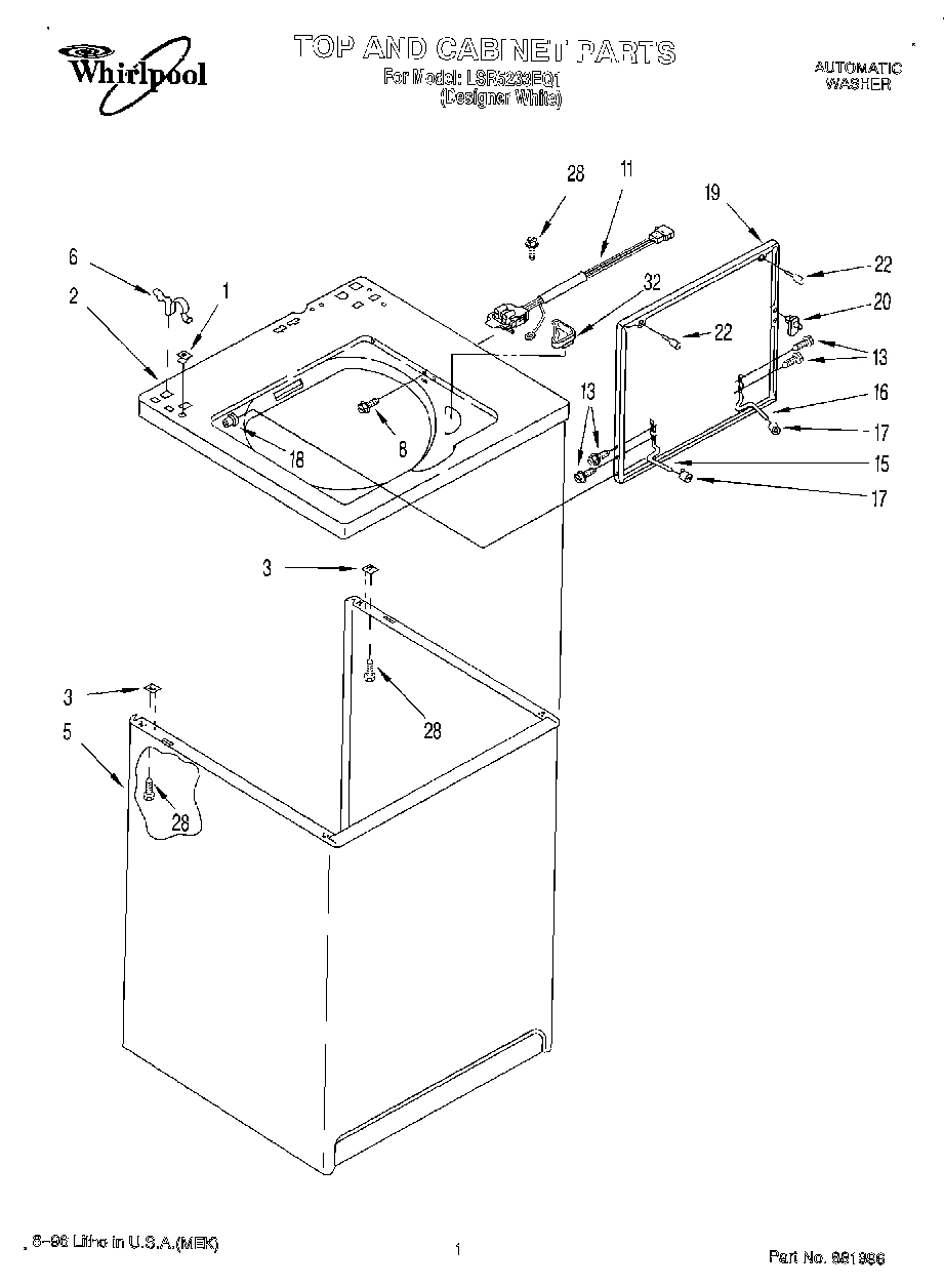 01 - TOP AND CABINET