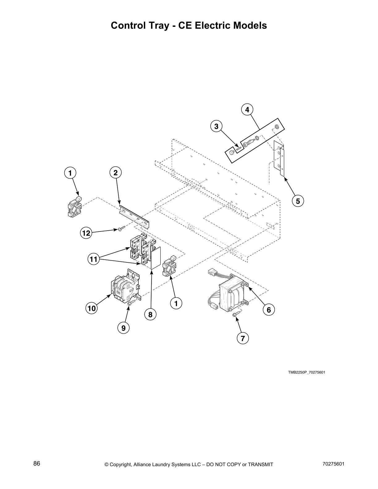 Control Tray - CE Electric Models
