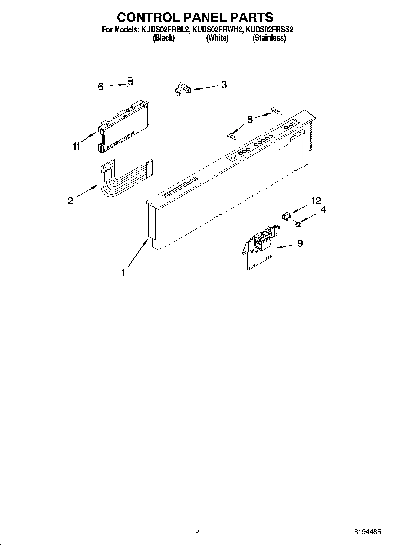 02 - CONTROL PANEL PARTS