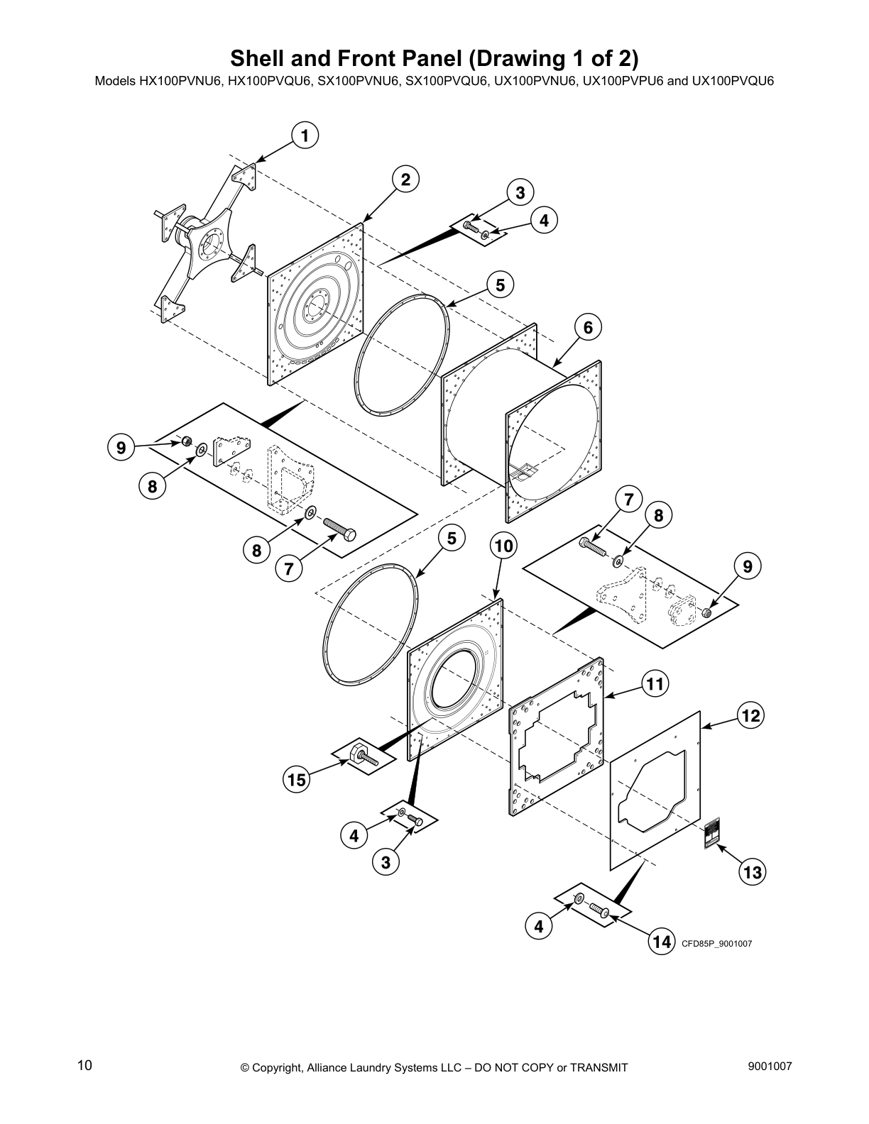Shell and Front Panel (Drawing 1 of 2)