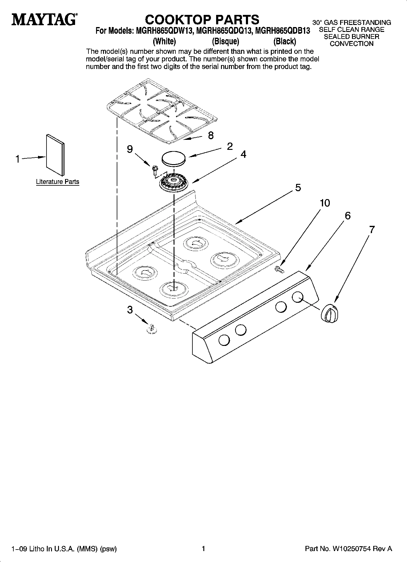 01 - COOKTOP PARTS