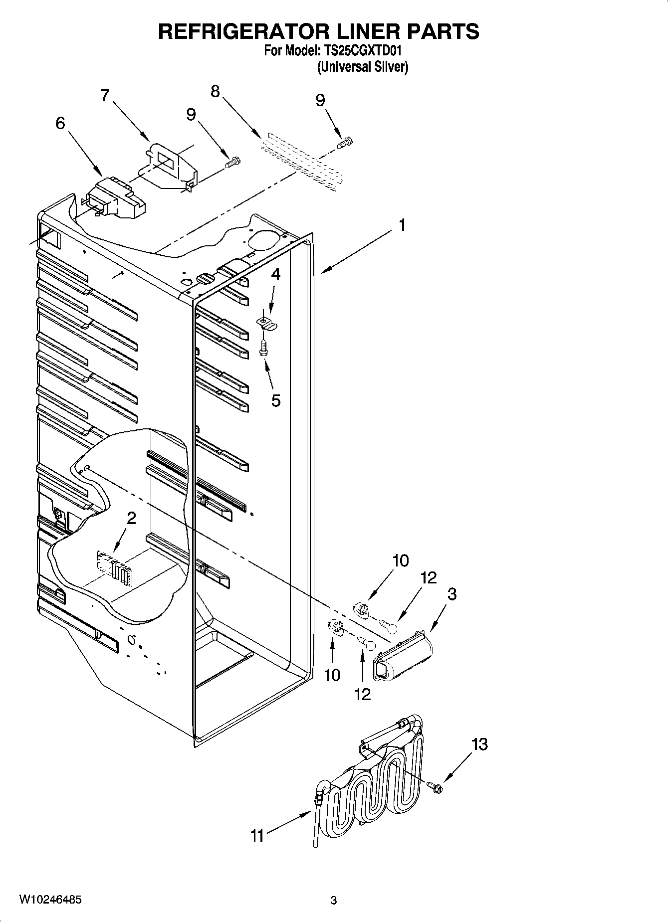 02 - REFRIGERATOR LINER PARTS