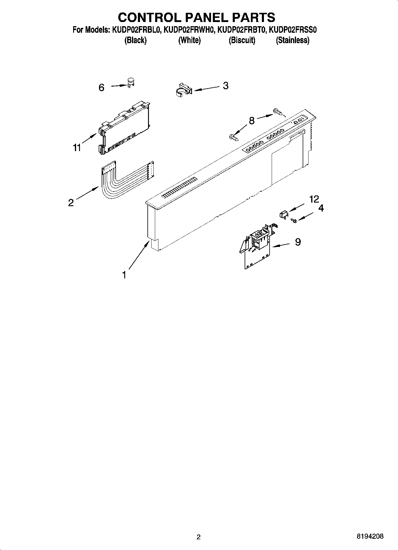 02 - CONTROL PANEL PARTS