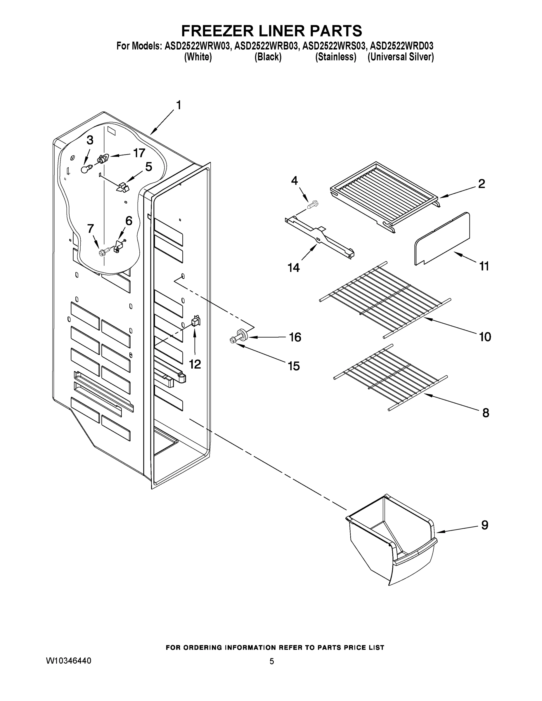 04 - FREEZER LINER PARTS