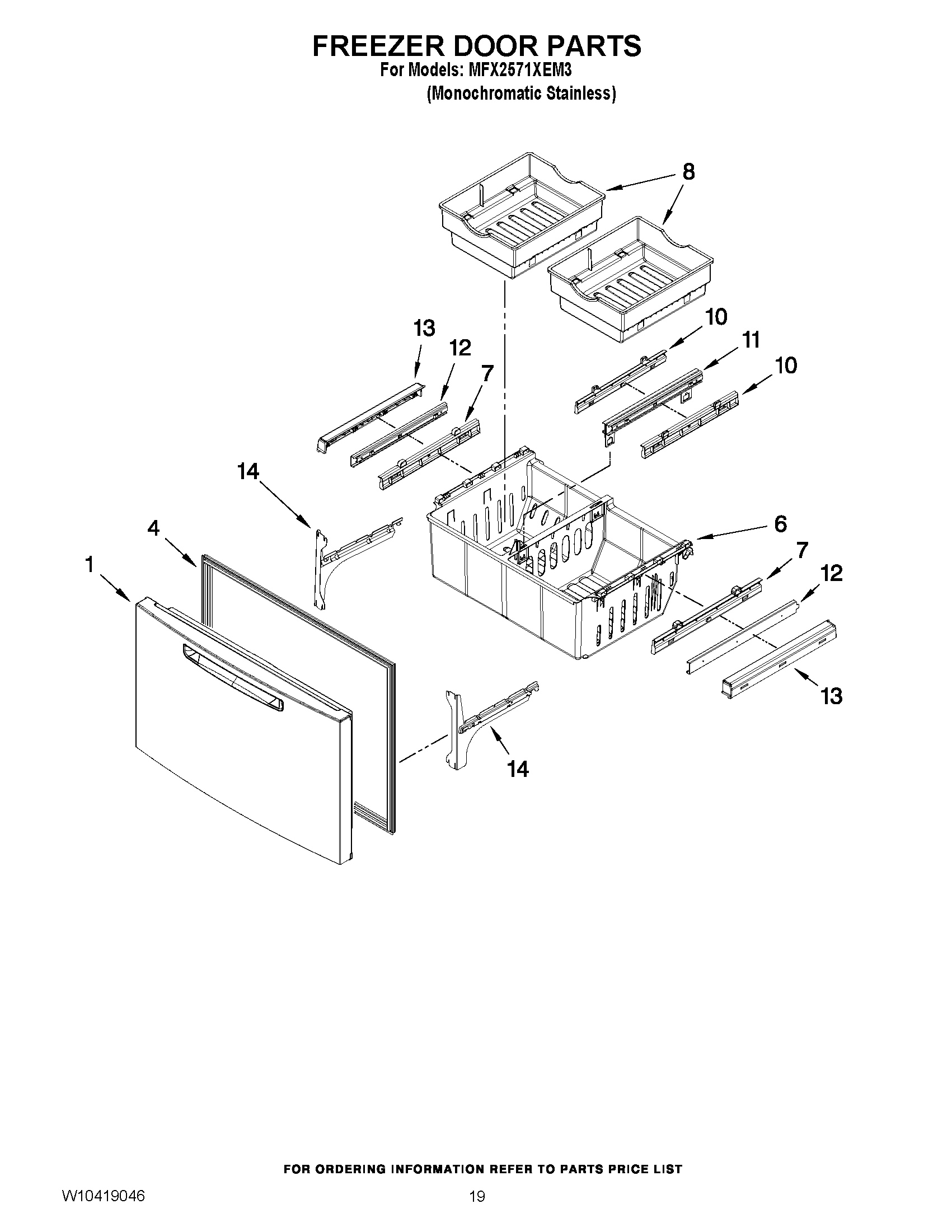 10 - FREEZER DOOR PARTS