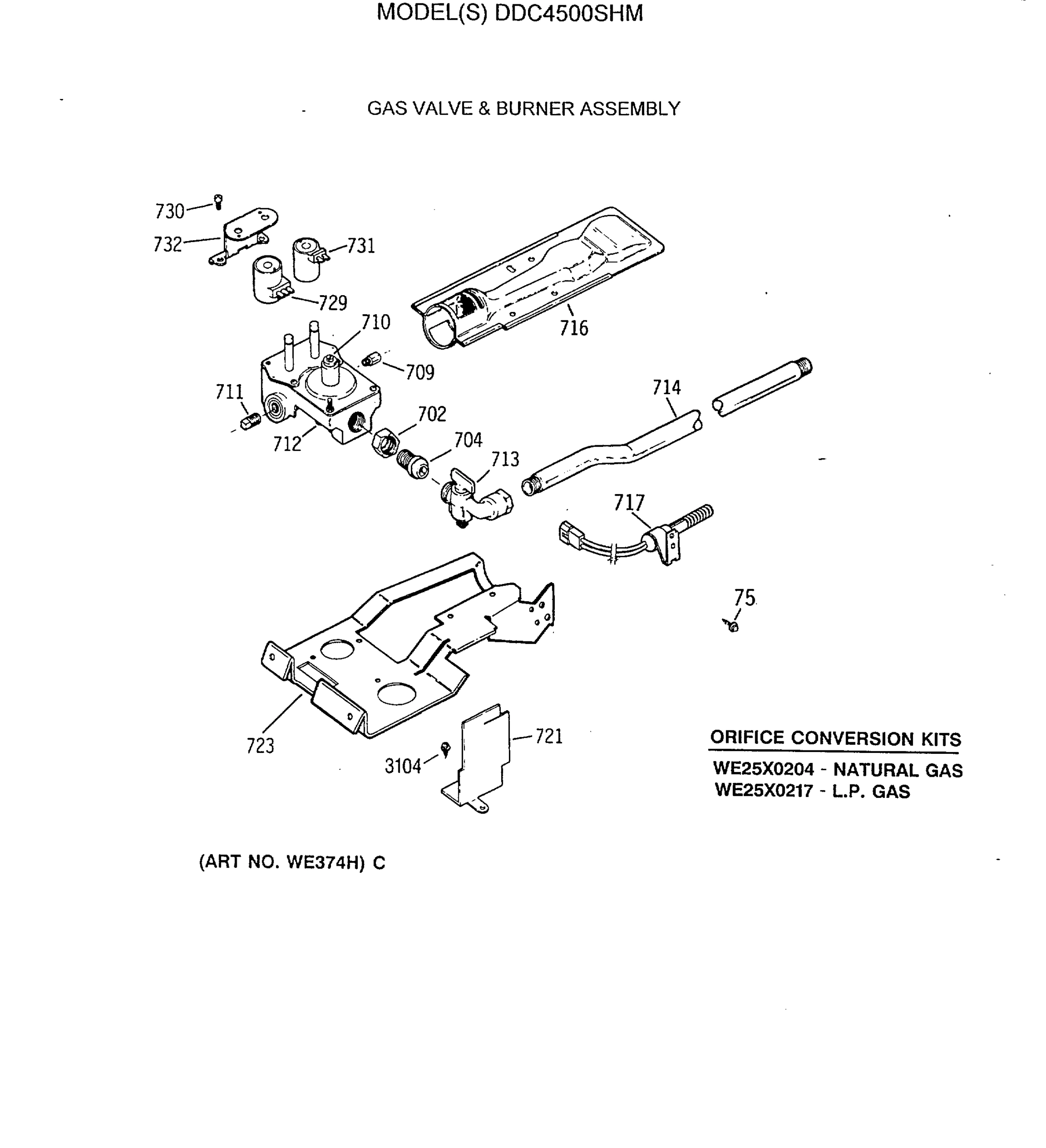 GAS VALVE & BURNER ASSEMBLY