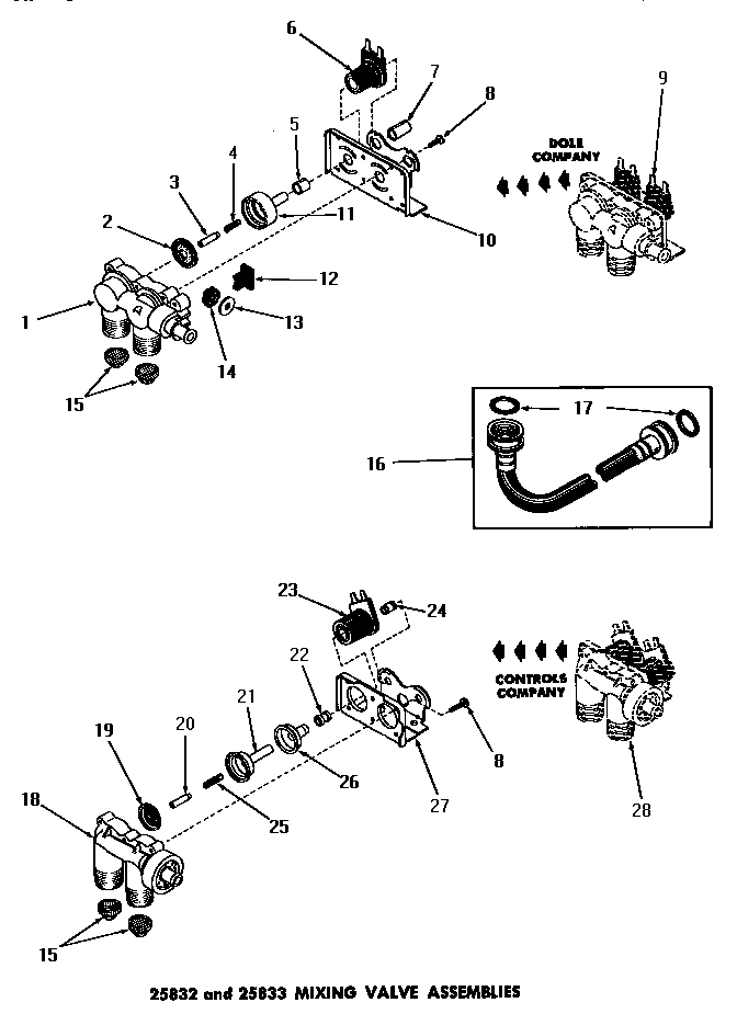 06 - 25832 & 25833 MIXING VALVE ASSEMBLIES