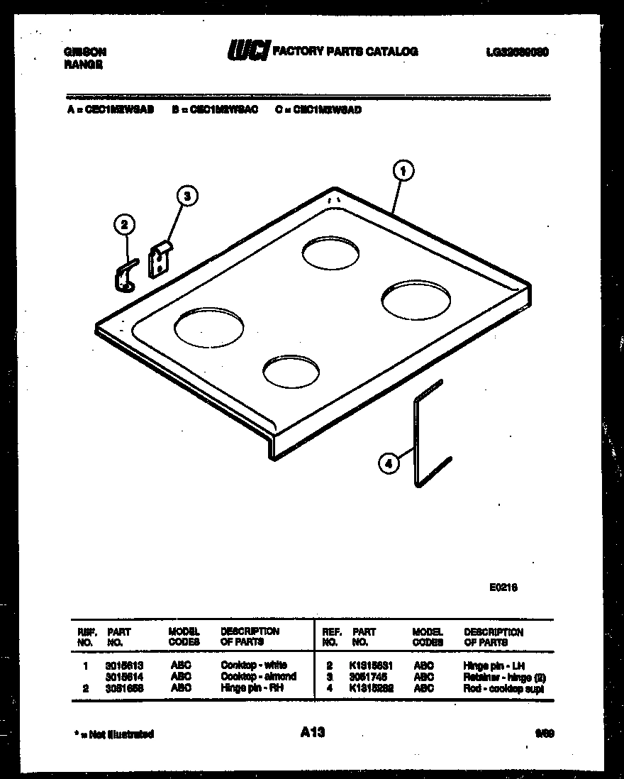 03 - COOKTOP PARTS