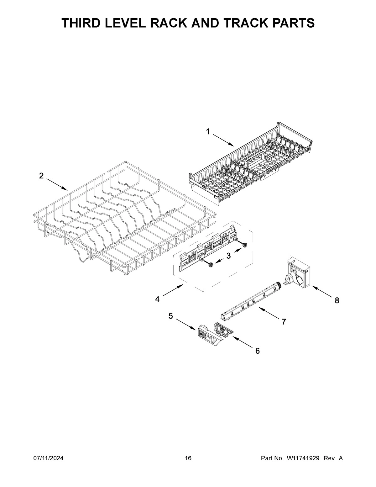 09 - THIRD LEVEL RACK AND TRACK PARTS
