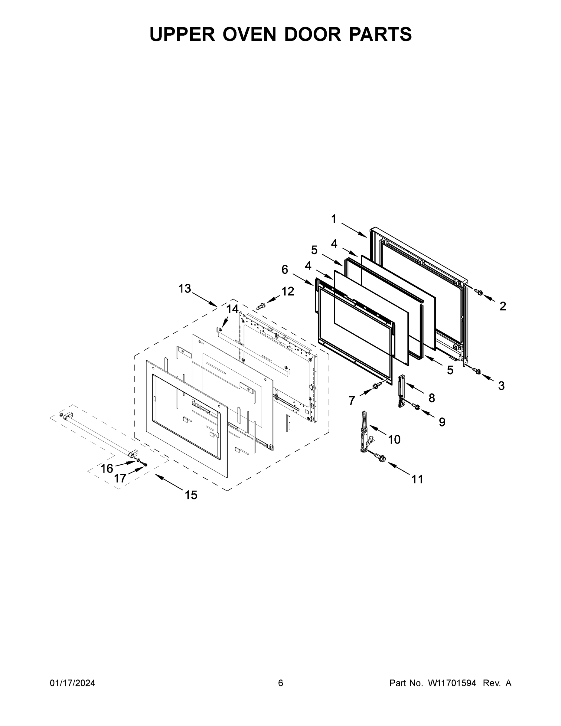 04 - UPPER OVEN DOOR PARTS