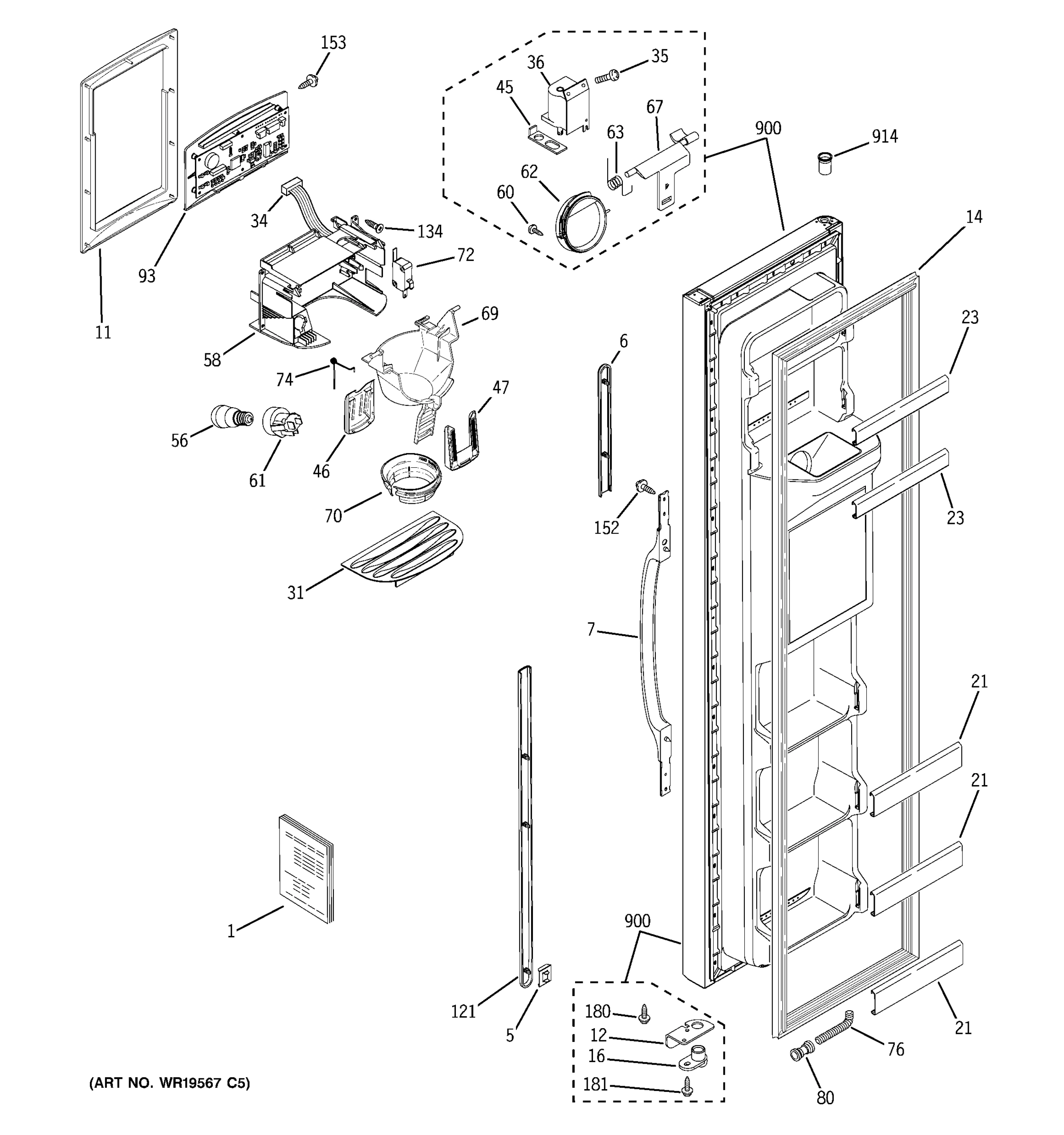 FREEZER DOOR