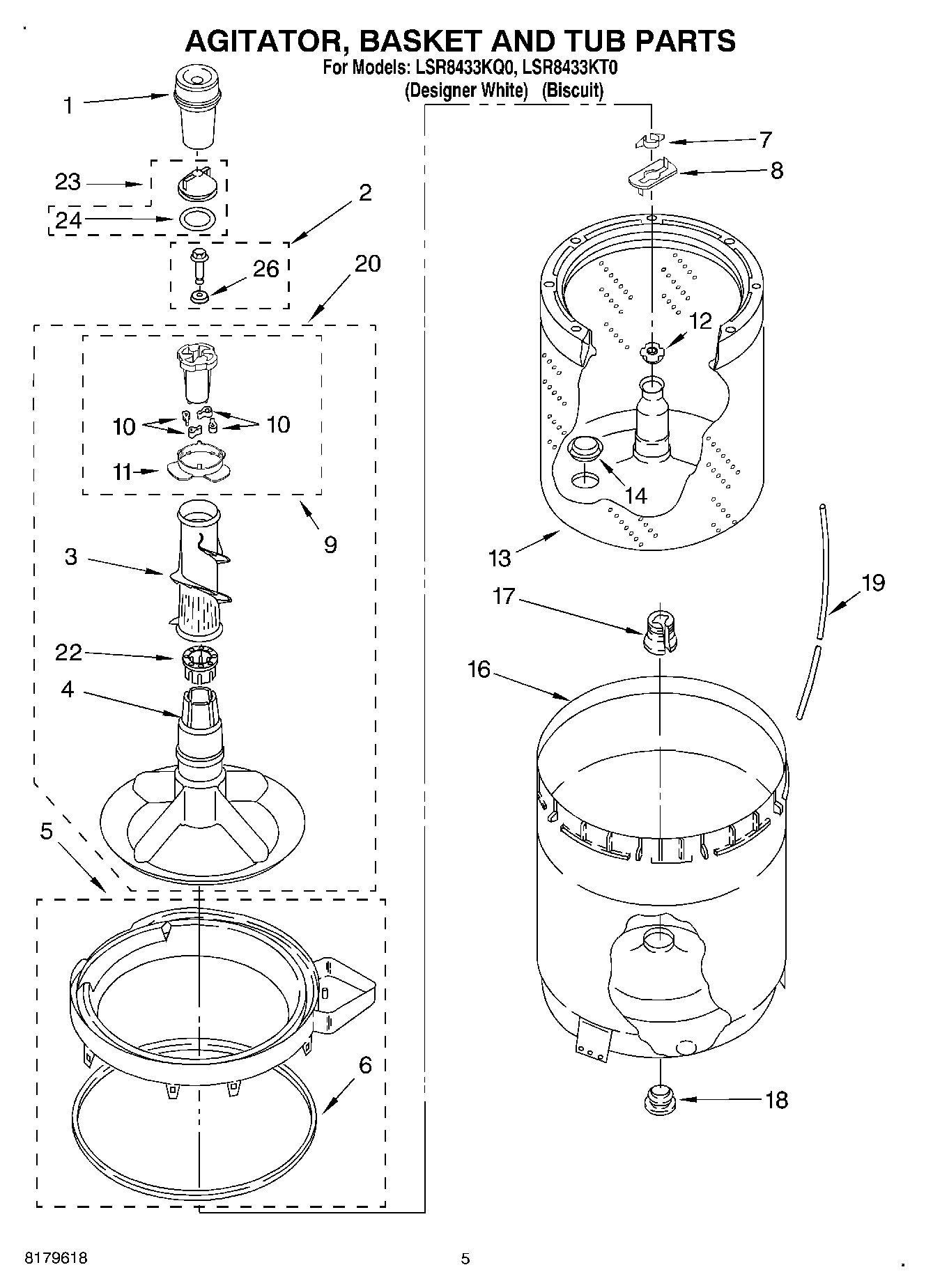 03 - AGITATOR, BASKET AND TUB