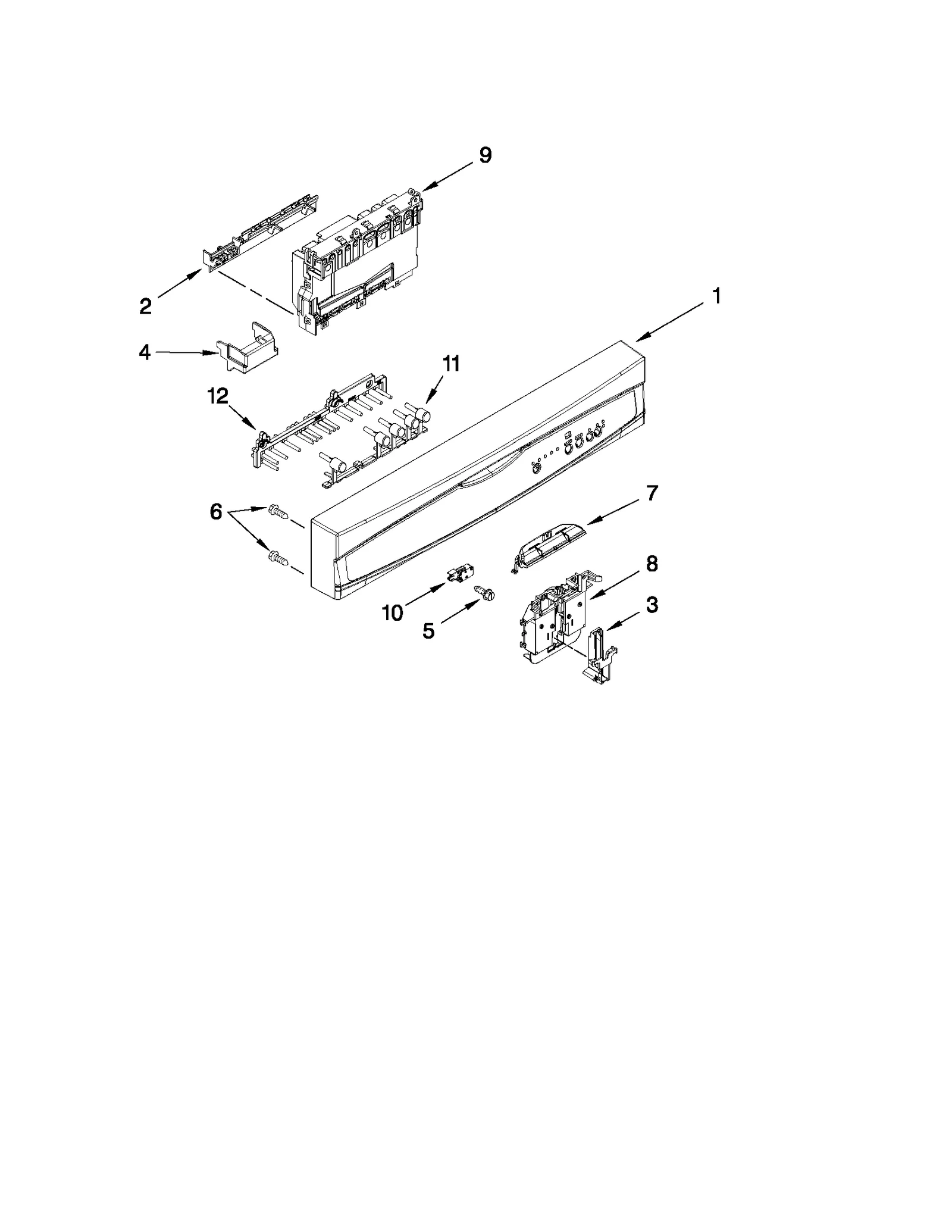 CONTROL PANEL AND LATCH PARTS