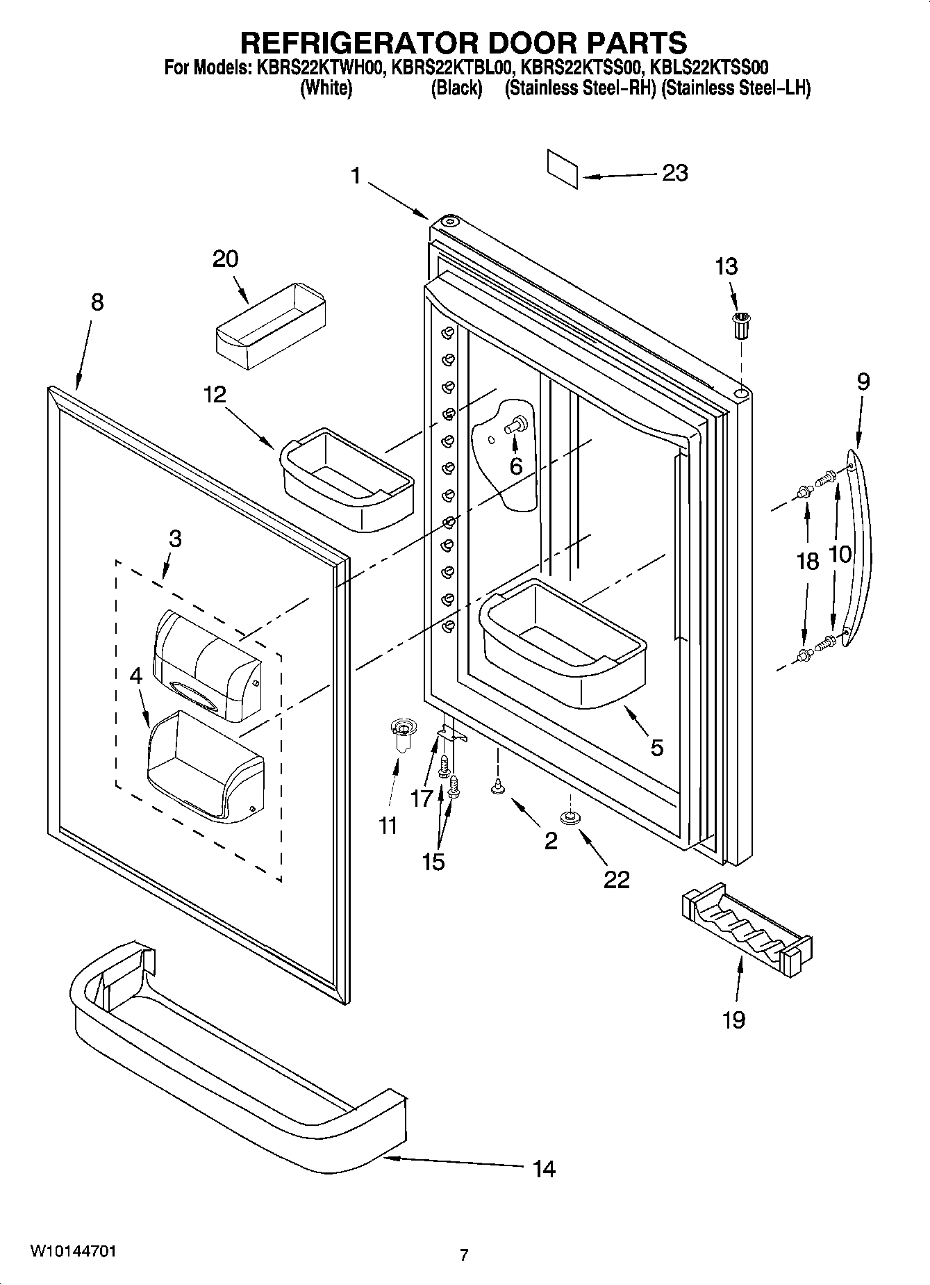 04 - REFRIGERATOR DOOR PARTS