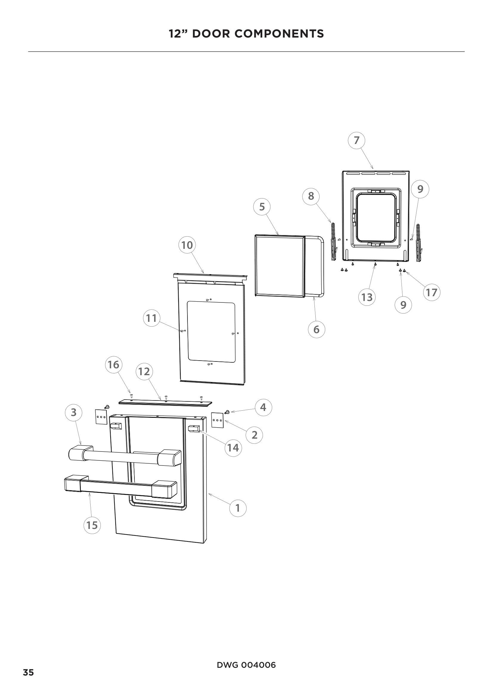 12” DOOR COMPONENTS
