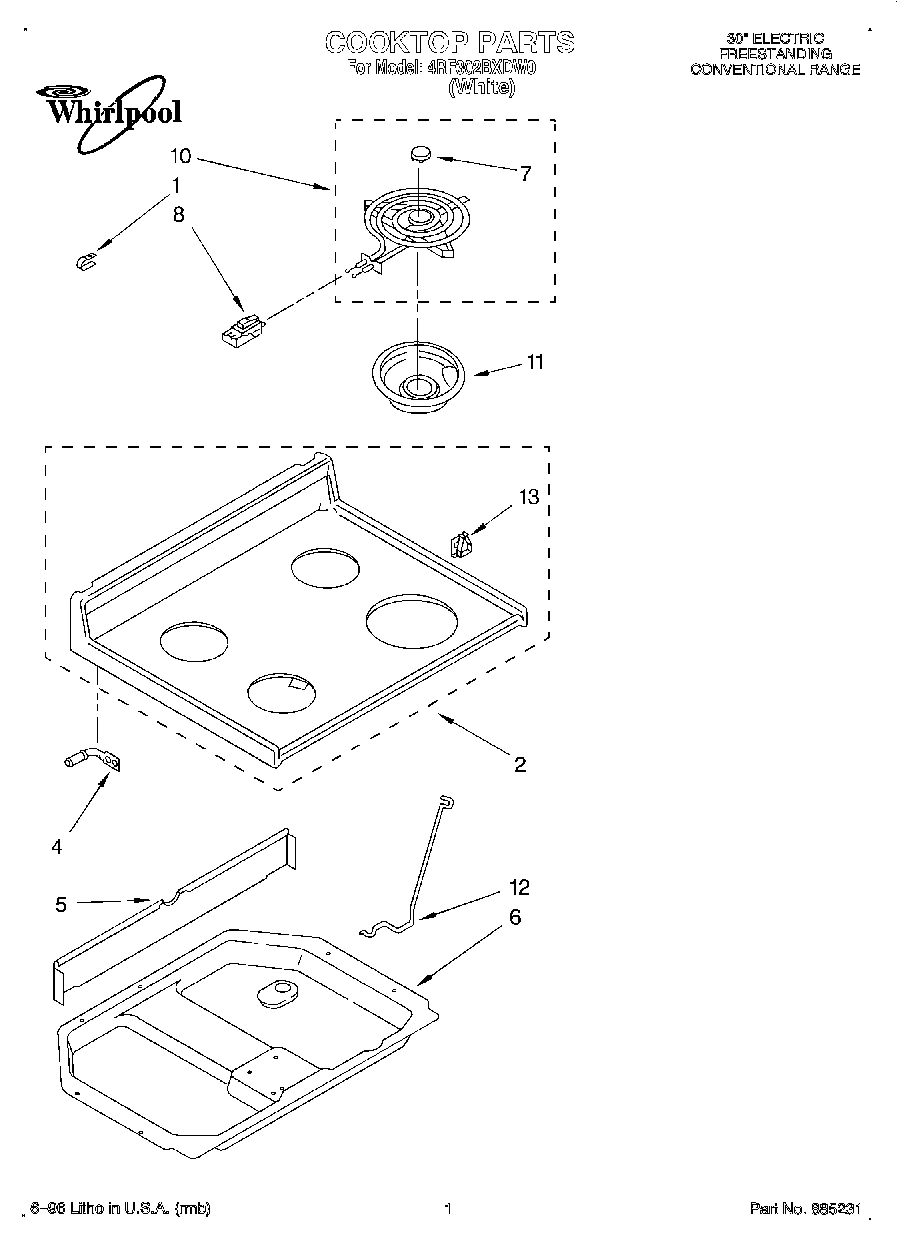 01 - COOKTOP, LIT/OPTIONAL