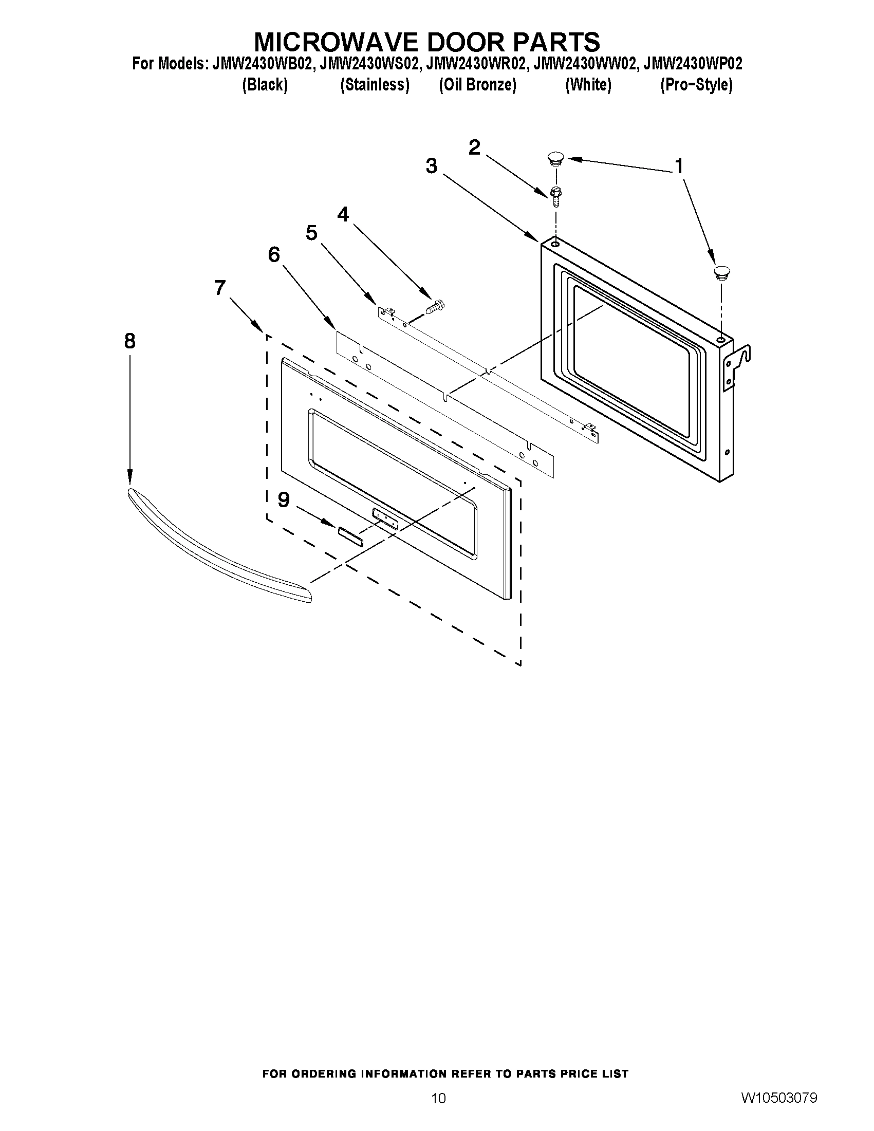 07 - MICROWAVE DOOR PARTS
