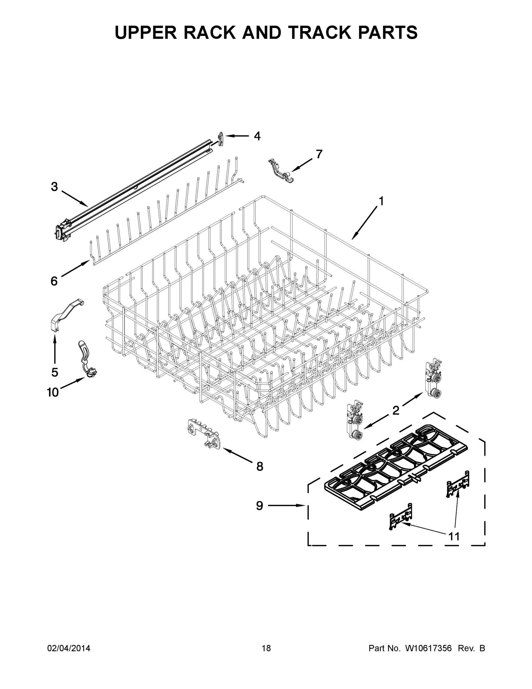 10 - UPPER RACK AND TRACK PARTS
