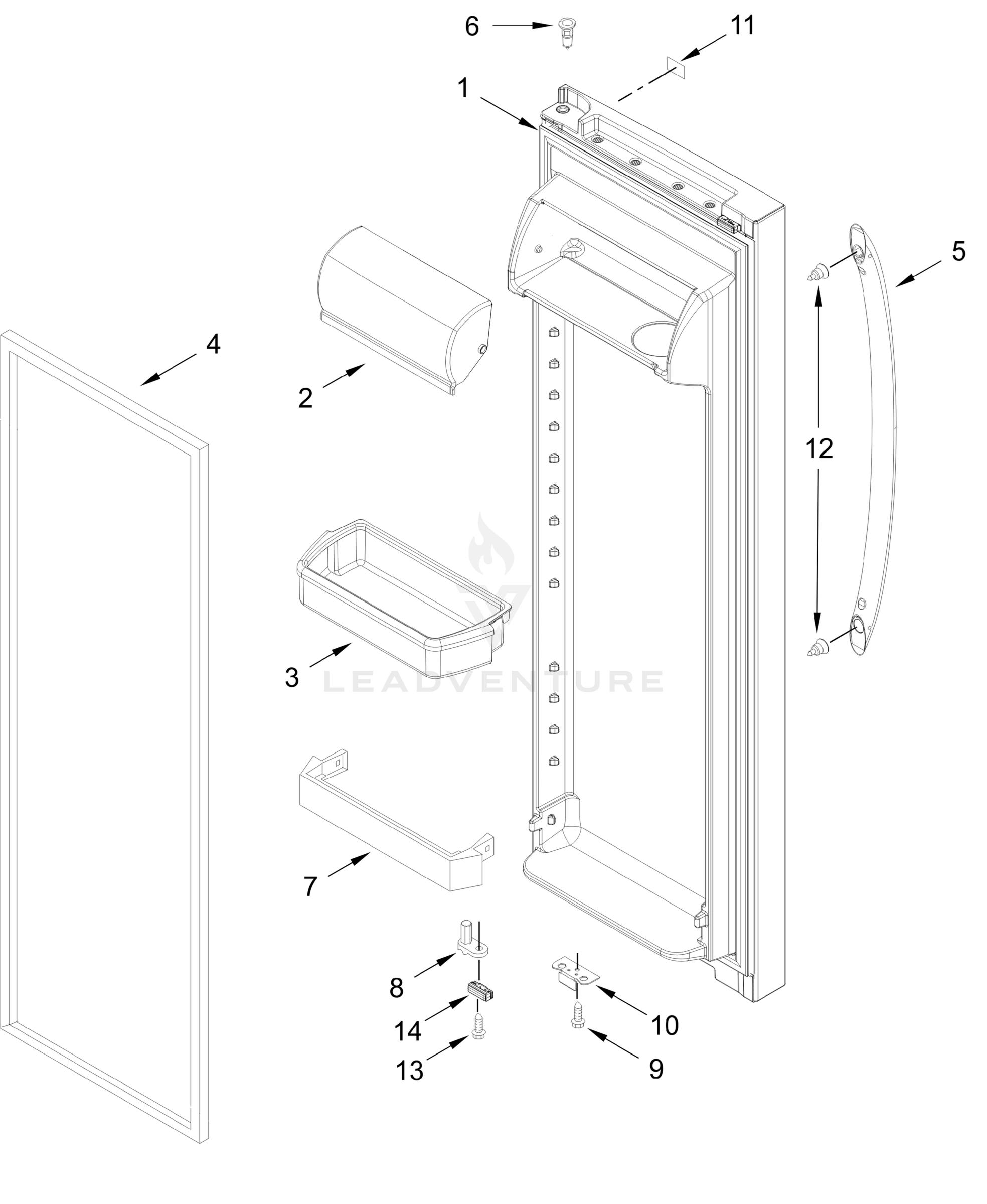 REFRIGERATOR DOOR PARTS
