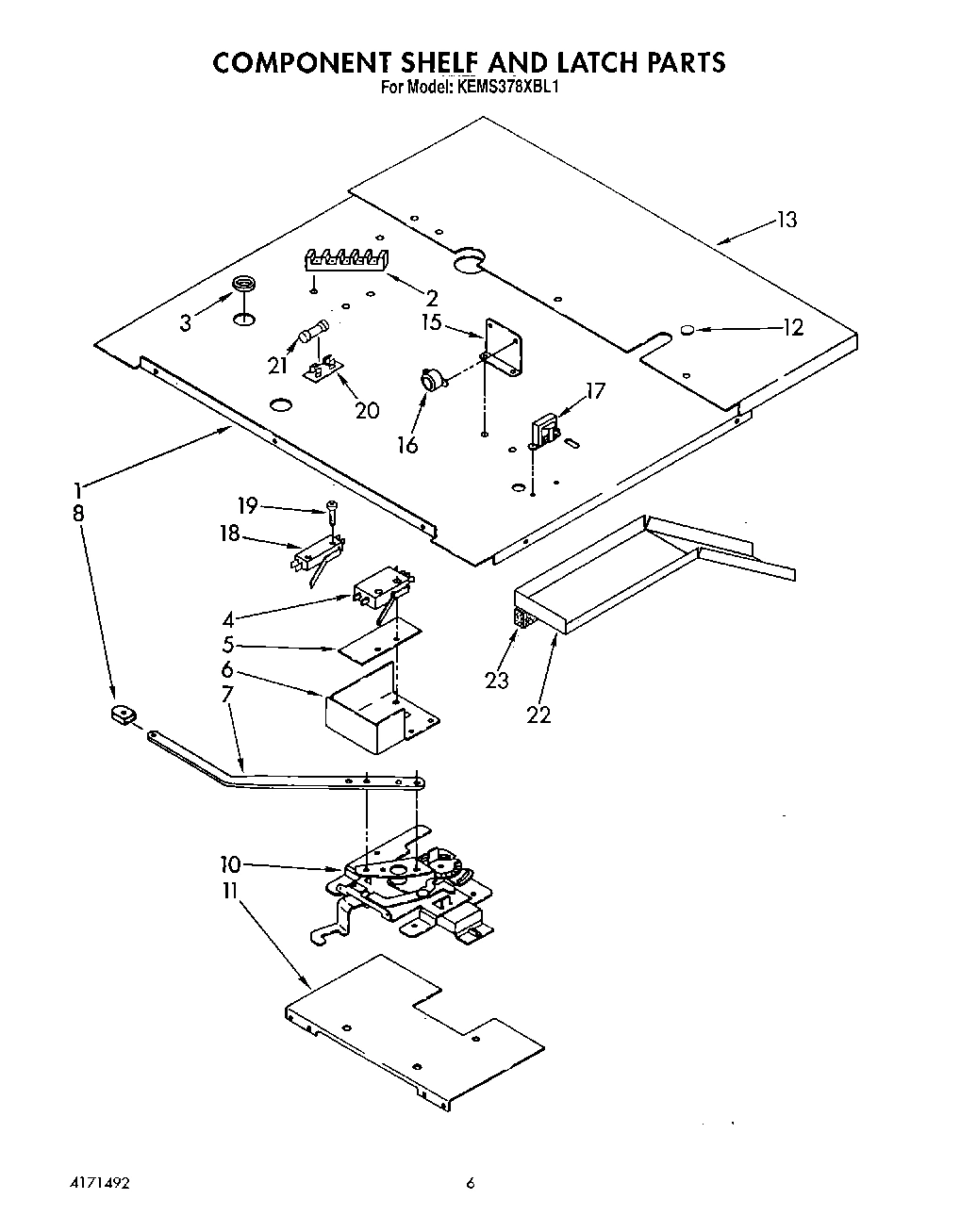 03 - COMPONENT SHELF AND LATCH